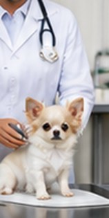 Chihuahua at a health check