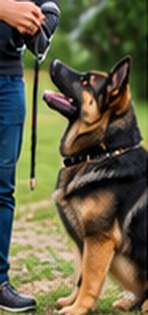 German Shepherd in training