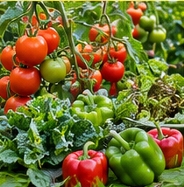 Tomatoes, peppers and vegetables at Vinfarm