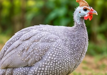 Lavender Guinea Fowl