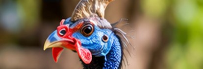 Guinea fowl head close-up