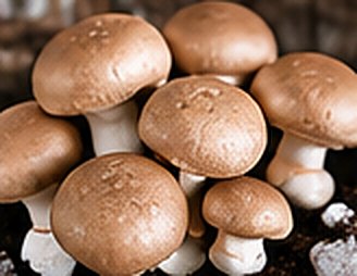 Brown cremini mushrooms