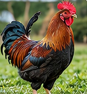 Rainbow Rooster chicken
