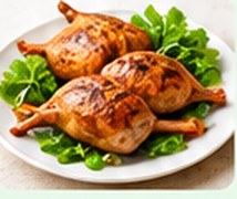 Cooked quail